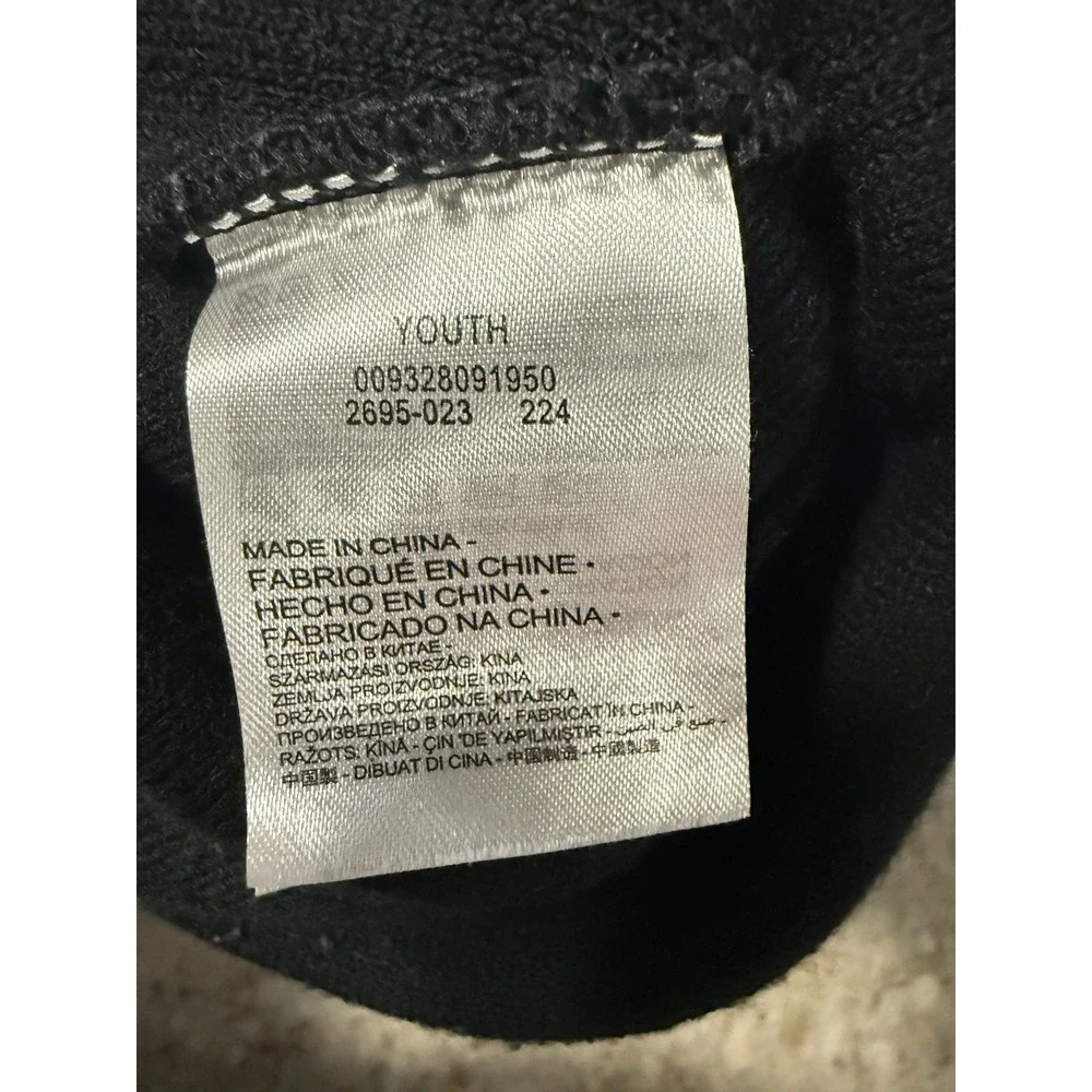 Nike Youth Pom Beanie Hat Black White Oversized Logo Knit‎ Cap 2695-023